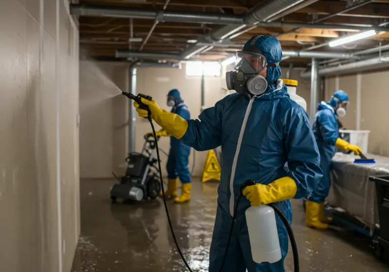 Basement Sanitization and Antimicrobial Treatment process in Athens County, OH